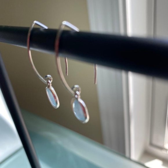 Gemstone Earrings with Sterling Silver Wire - Picture 4 of 4